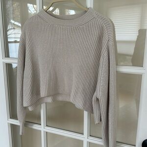 Cotton On cropped off white sweater size small